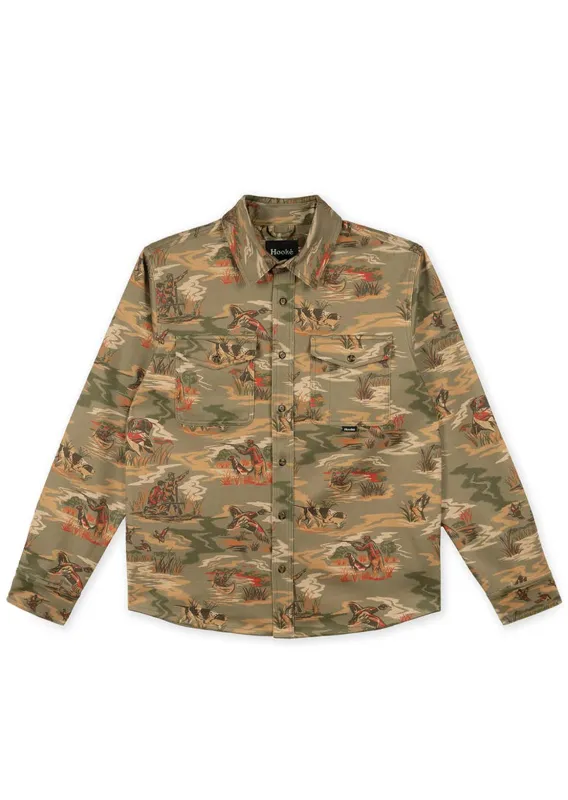 Hooké Men's Duck Hunting Flannel Button Up Shirt sold by Prfo