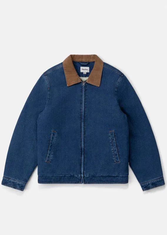 Rhythm Men's Washed Denim James Jacket made by Rhythm.