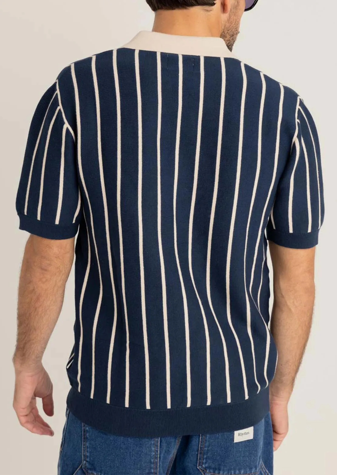 Rhythm Men's Striped Knit Polo sold by Prfo product image thumbnail 2