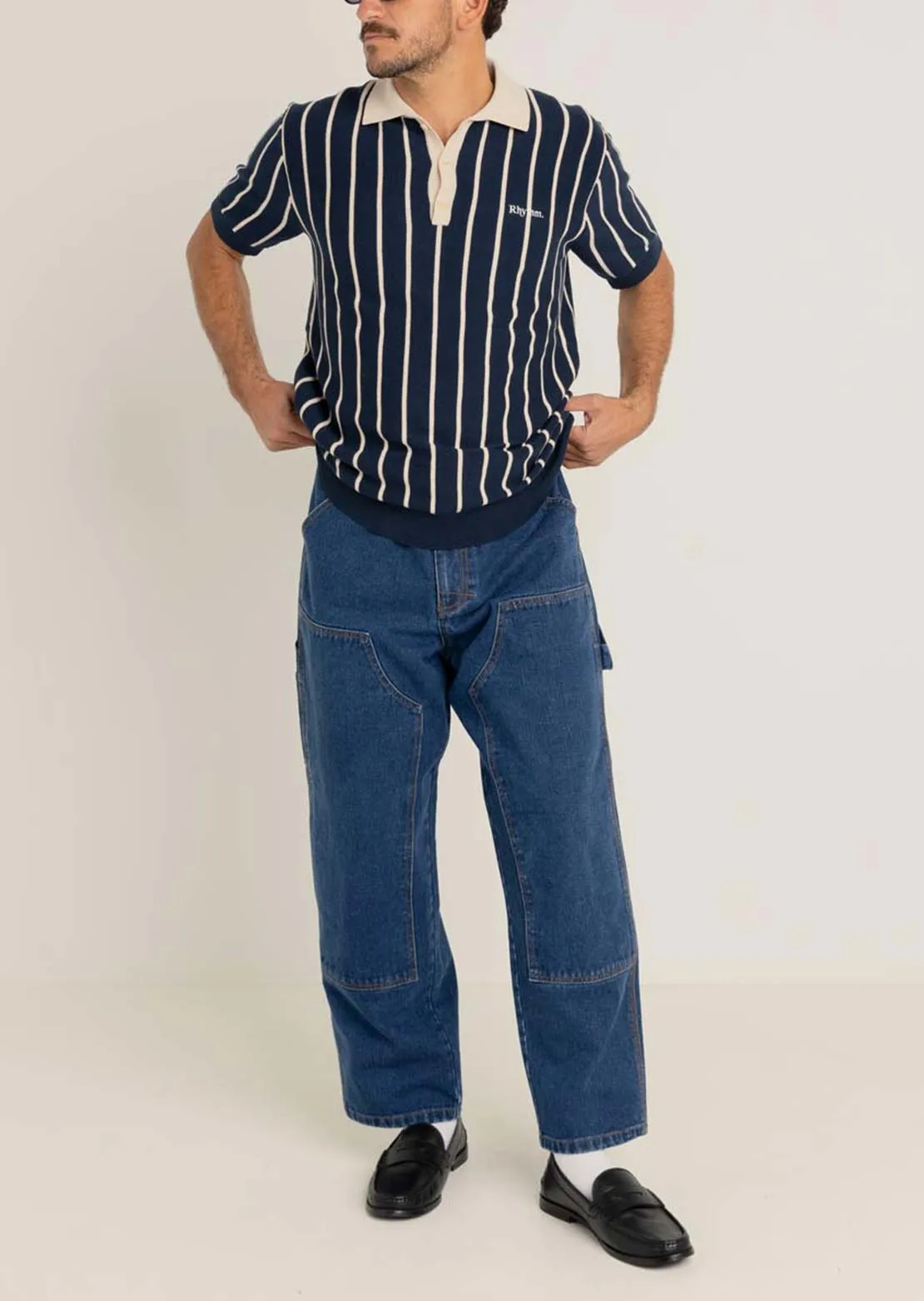 Rhythm Men's Striped Knit Polo sold by Prfo product image thumbnail 3