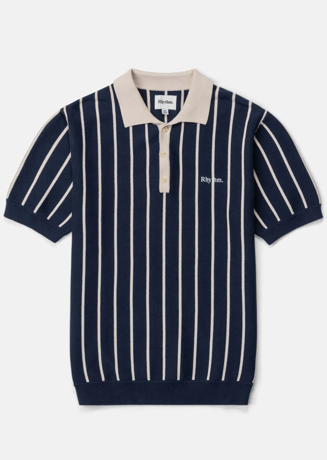 Rhythm Men's Striped Knit Polo sold by Prfo