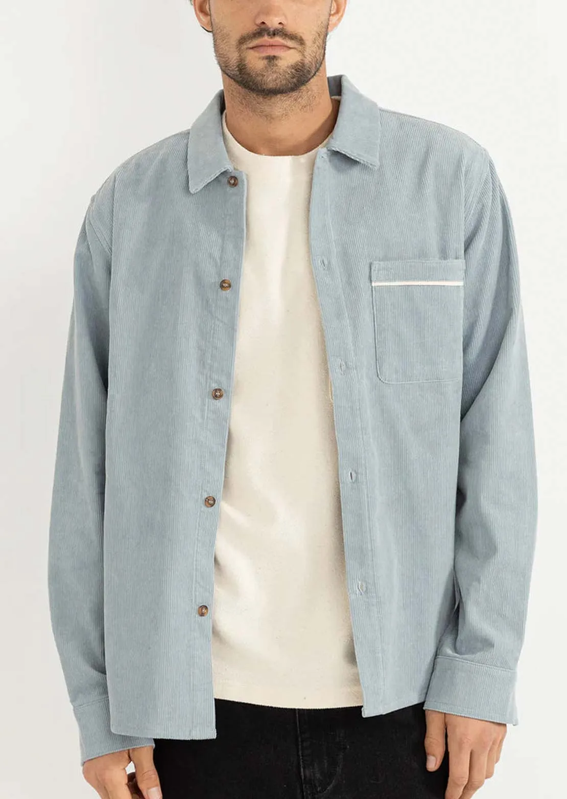 Rhythm Men's Corduroy Long Sleeve Button Up Shirt sold by Prfo product image thumbnail 2