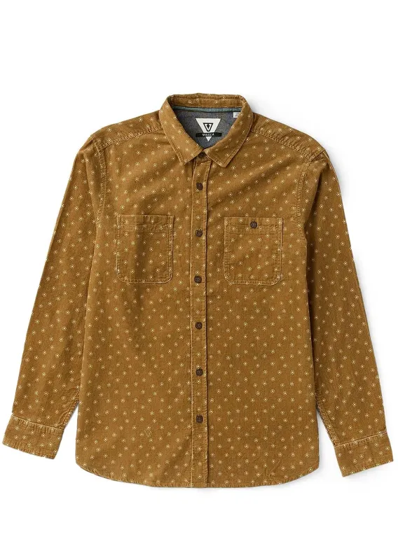 Vissla Men's Rails Cord Printed Eco Long Sleeve Button Up Shirt sold by Prfo