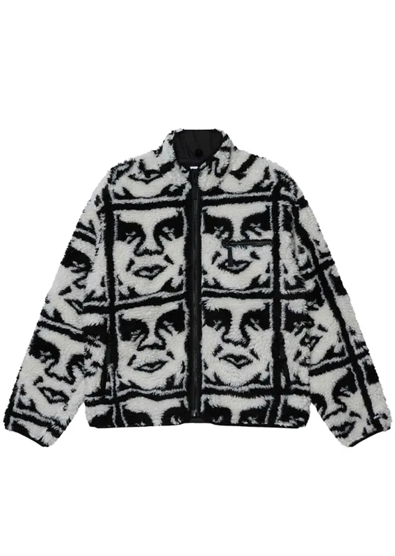 Obey Men's Repeated Icon Sherpa Jacket sold by Prfo