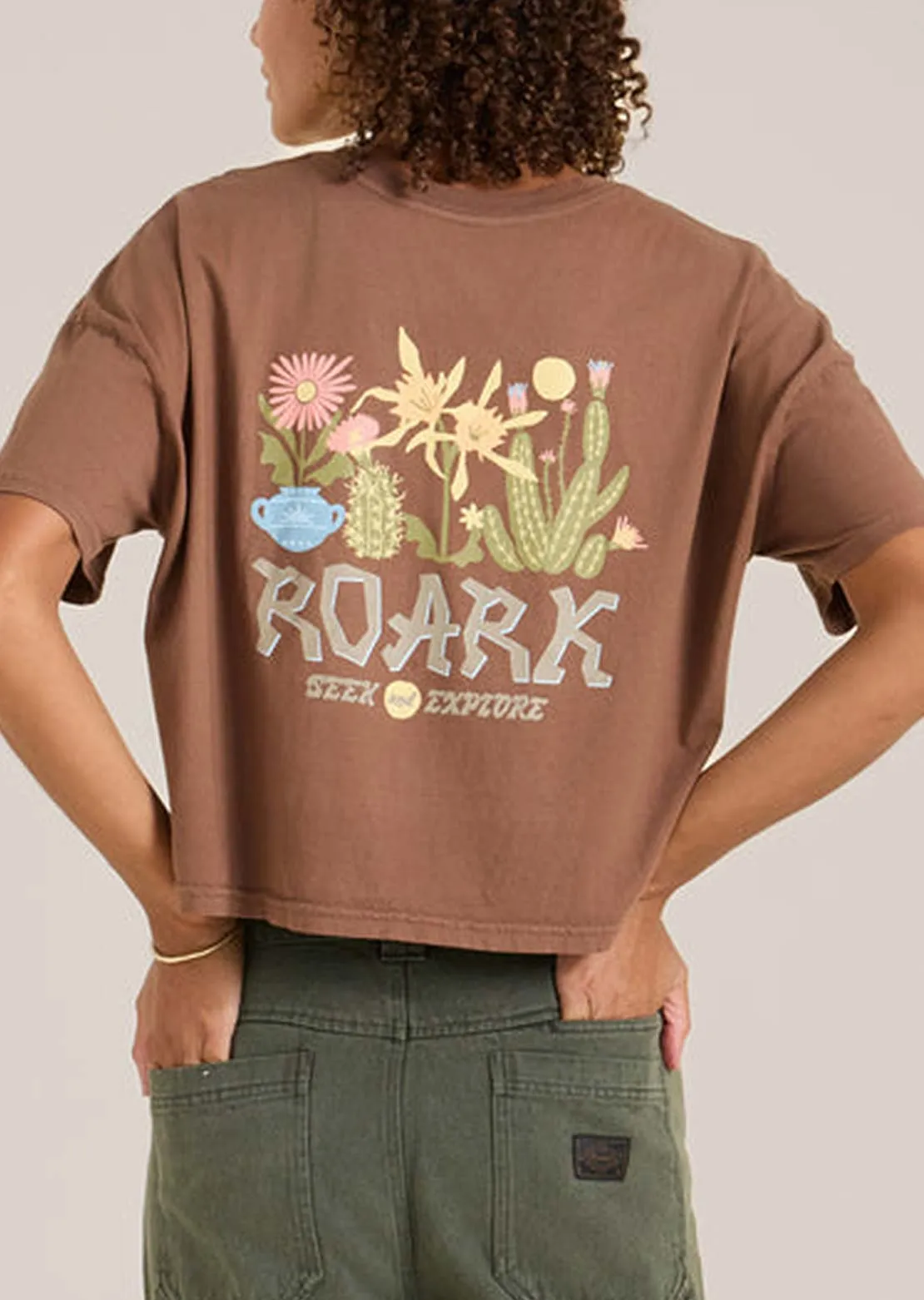 Roark Women's Garden Seek Boxy Crop T-Shirt sold by Prfo product image thumbnail 2