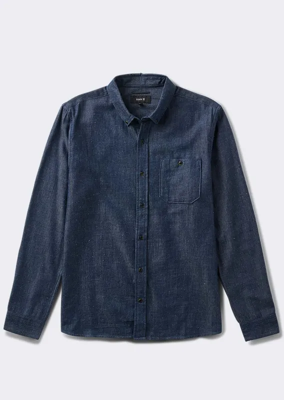 Roark Men's Scholar Chambray Long Sleeve Button Up Shirt made by Roark