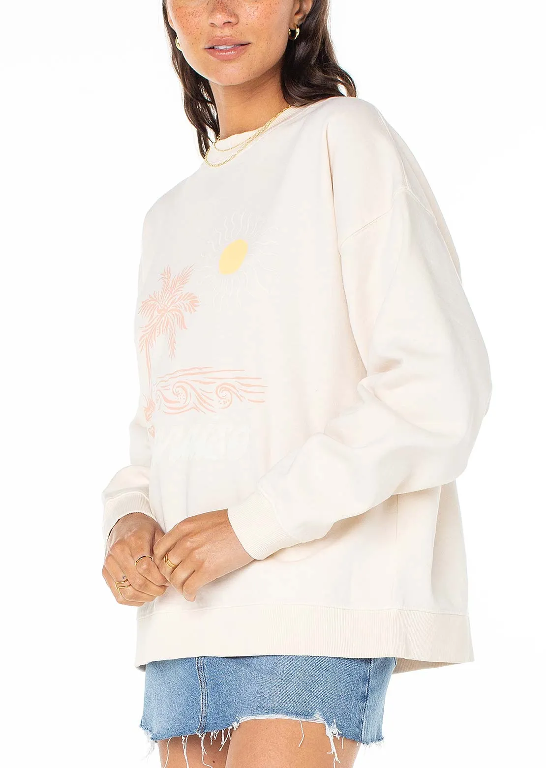 Roxy Women's Lineup Oversized Crew Fleece Longsleeve sold by Prfo product image thumbnail 2