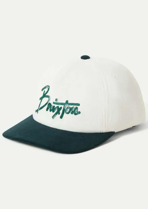 Brixton Women's Corduroy MP Snapback Cap sold by Prfo