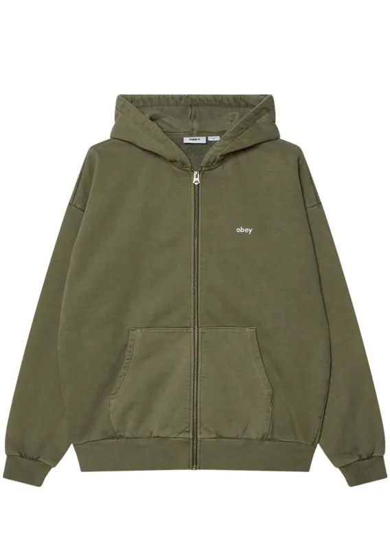 Obey Men's Lowercase Pigment Zip Hood sold by Prfo