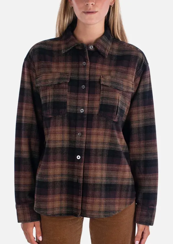 Jetty Women's Anchor Flannel Button Up Shirt sold by Prfo