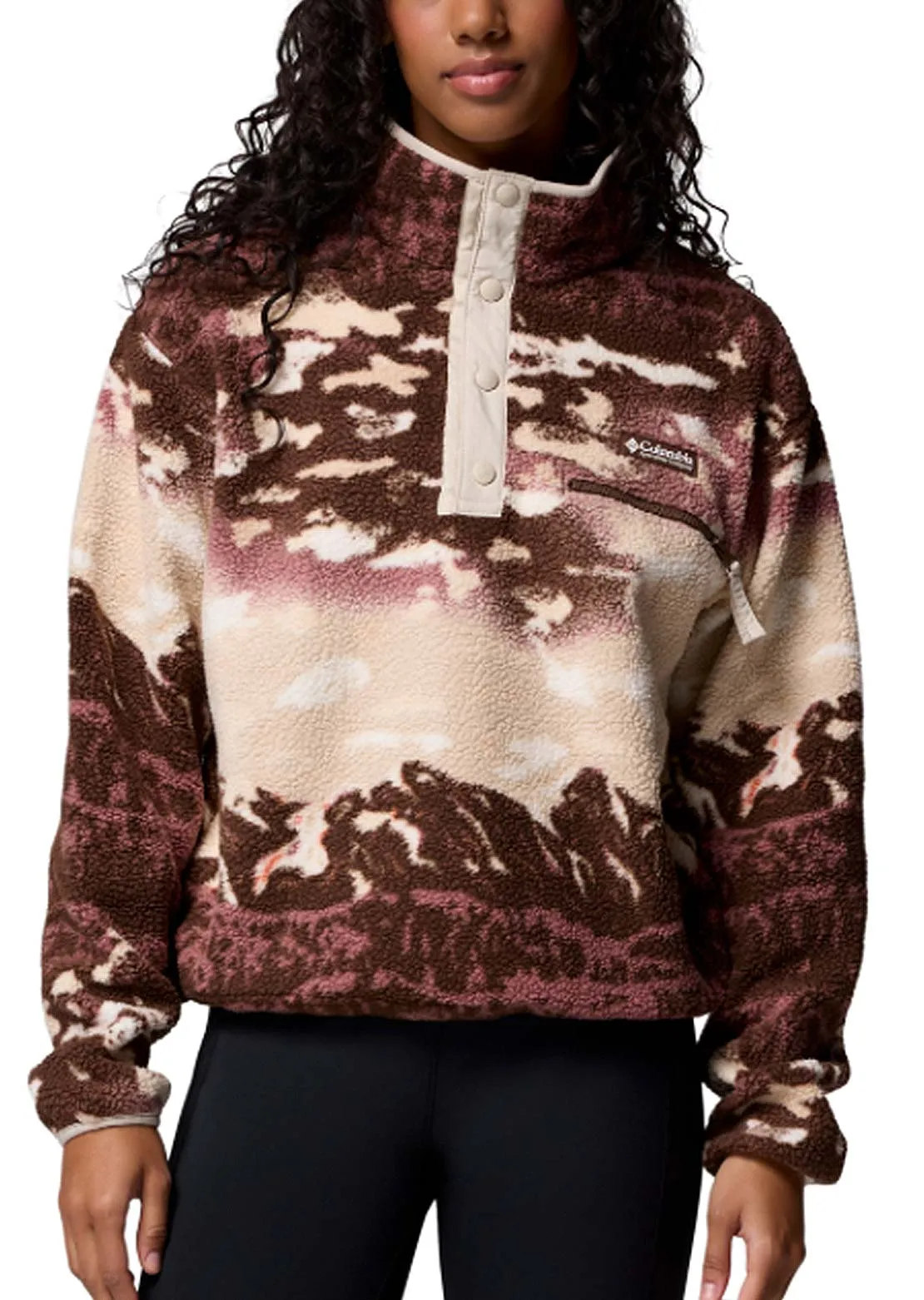 Columbia Women's Helvetia II Printed Cropped Half-Snap Pullover sold by Prfo