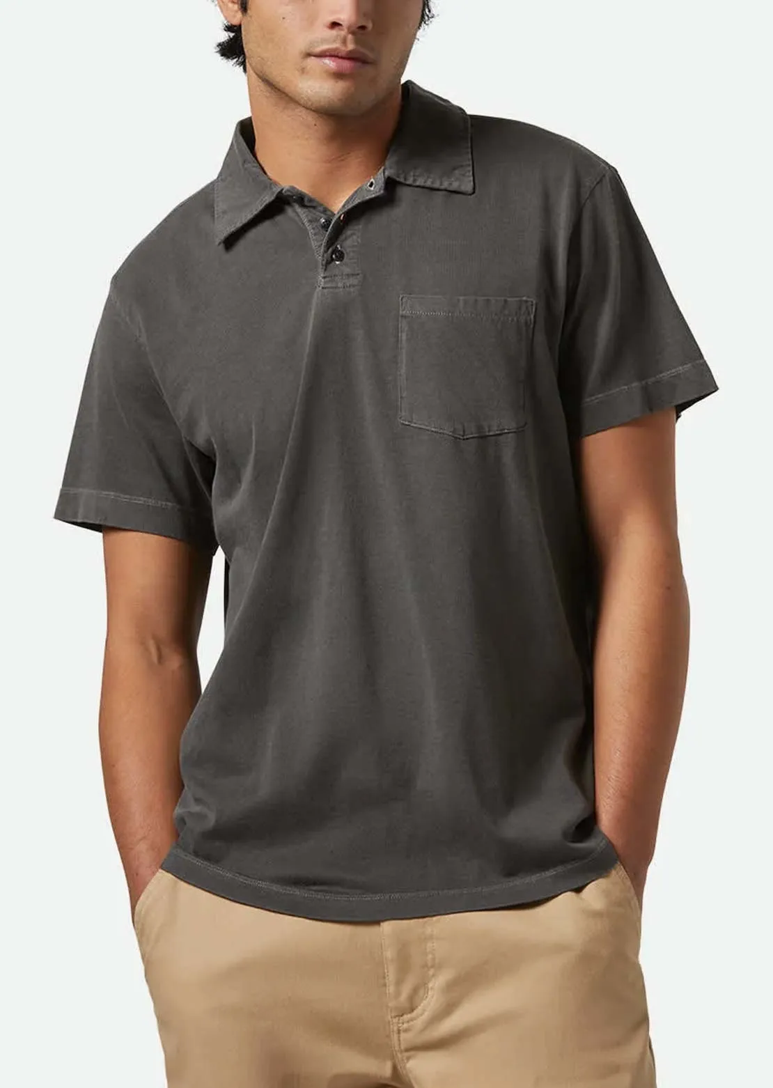 Brixton Men's Vintage Wash Knit Polo sold by Prfo product image thumbnail 2