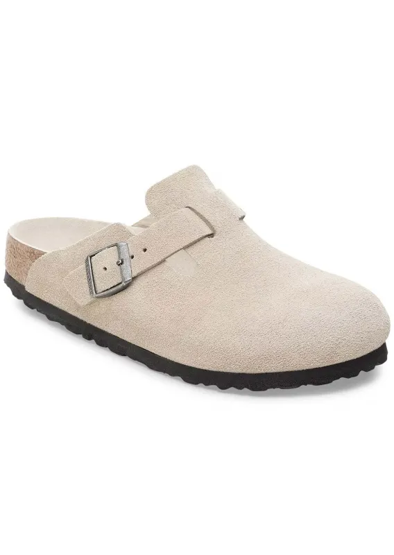 Birkenstock Women's Boston Soft Suede Narrow Footbed Sandals sold by Prfo