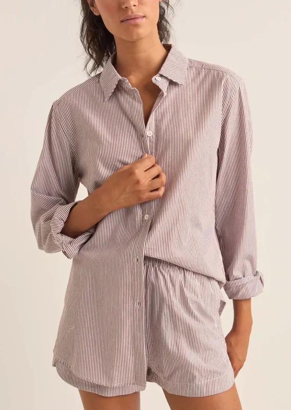 Rhythm Women's Zephyr Stripe Beach Button Up Shirt sold by Prfo