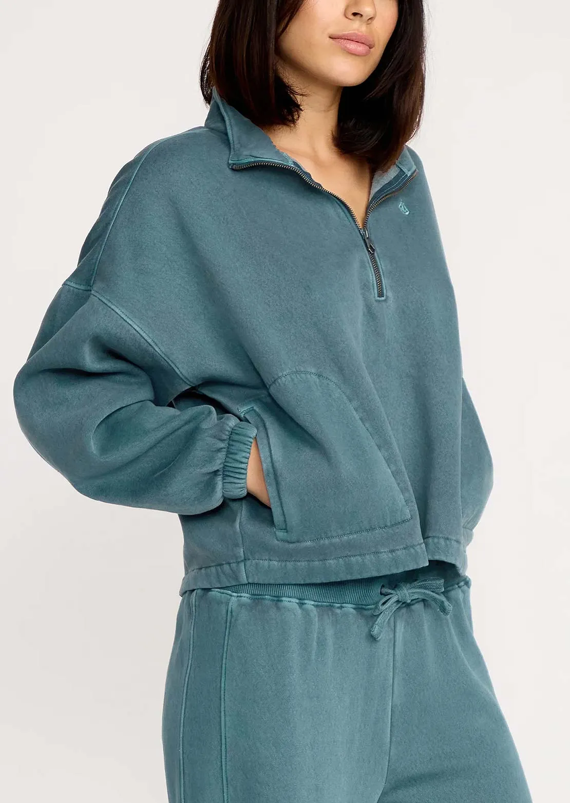 Volcom Women's Stone Soft Quarter Zip Long Sleeve sold by Prfo product image thumbnail 2