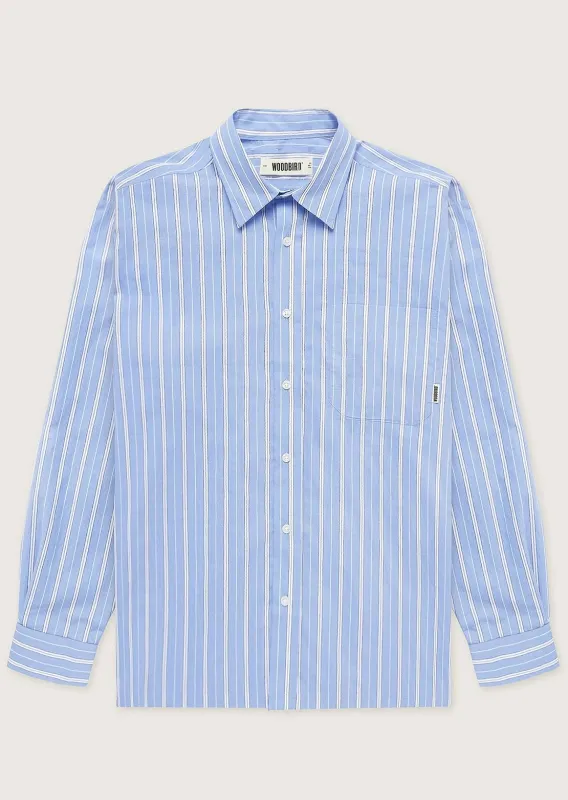 Woodbird Men's Buzo Striped Button Up Shirt made by Prfo