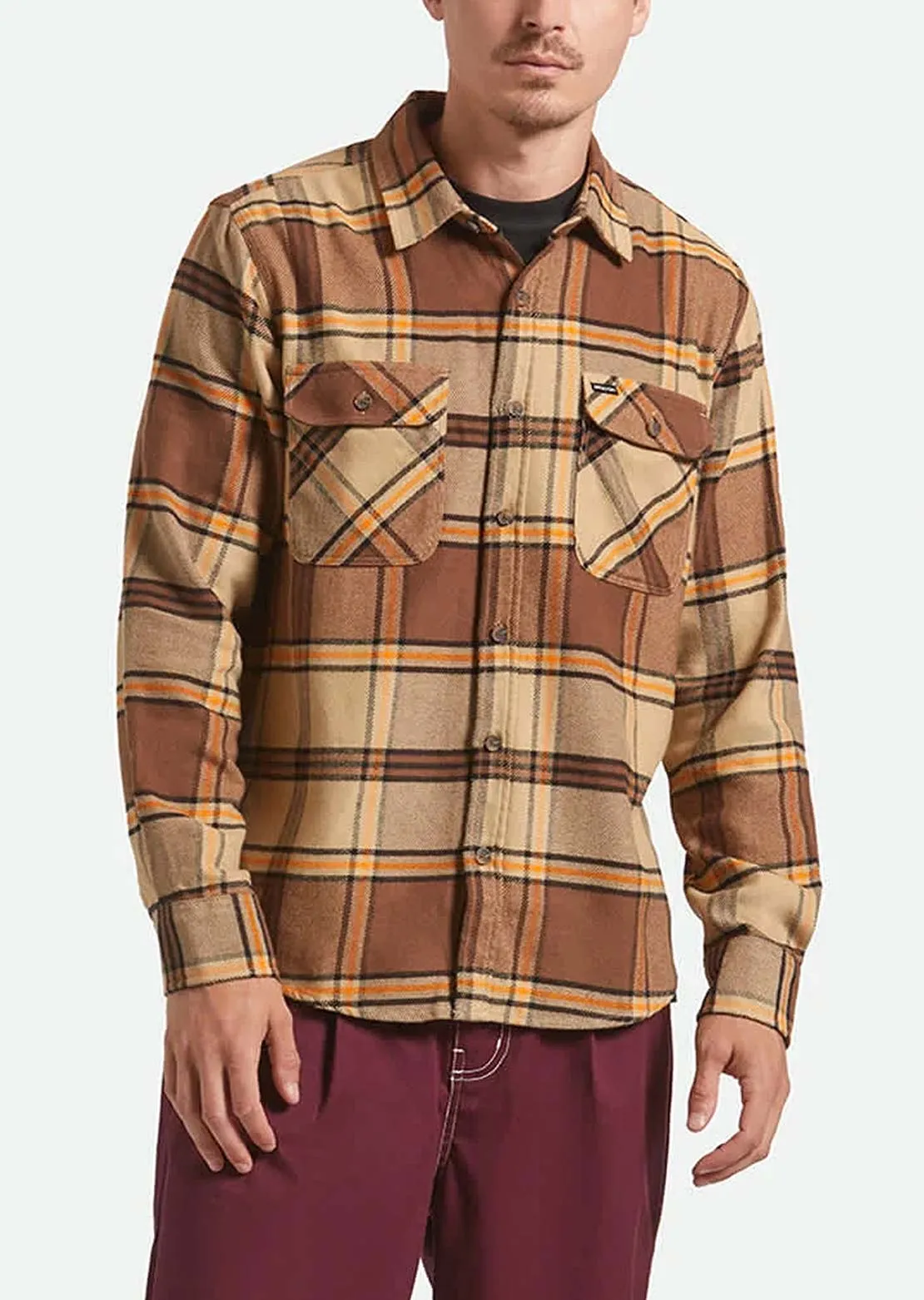 Brixton Men's Bowery Long Sleeve Flannel Button Up Shirt sold by Prfo product image thumbnail 2