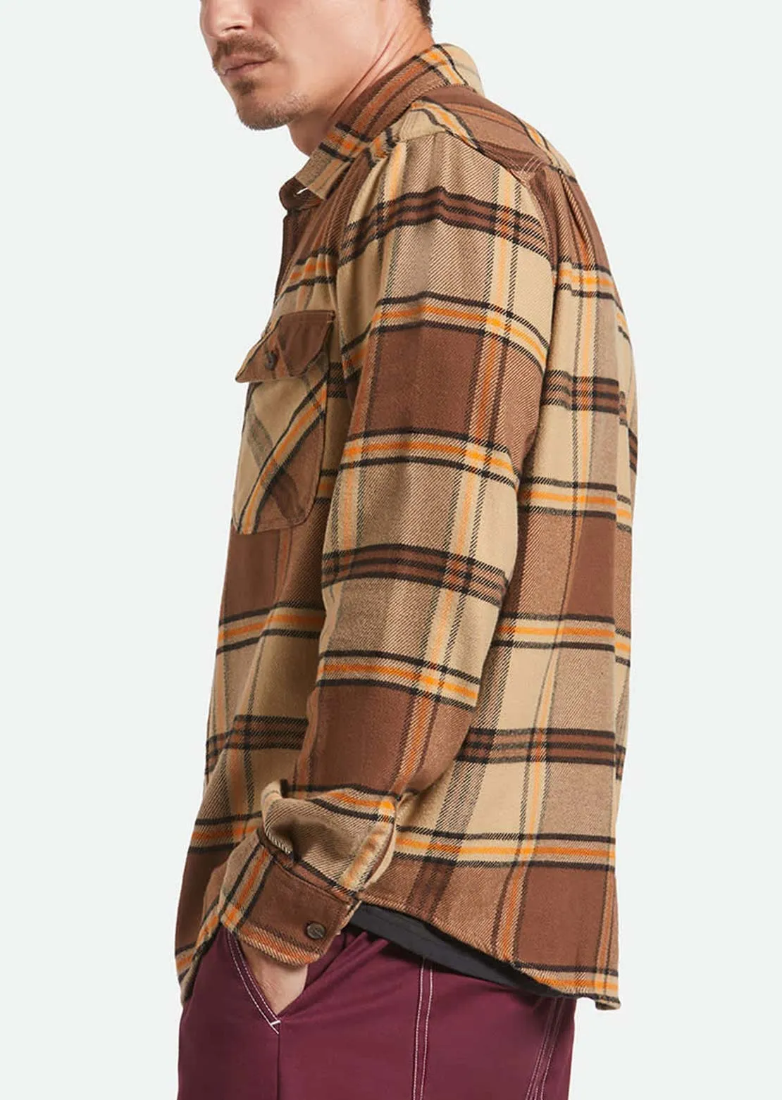 Brixton Men's Bowery Long Sleeve Flannel Button Up Shirt sold by Prfo product image thumbnail 3