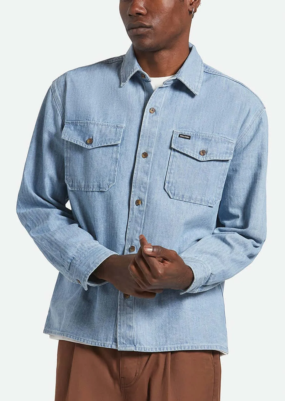 Brixton Men's Herringbone LW Relaxed Button Up Shirt sold by Prfo product image thumbnail 2