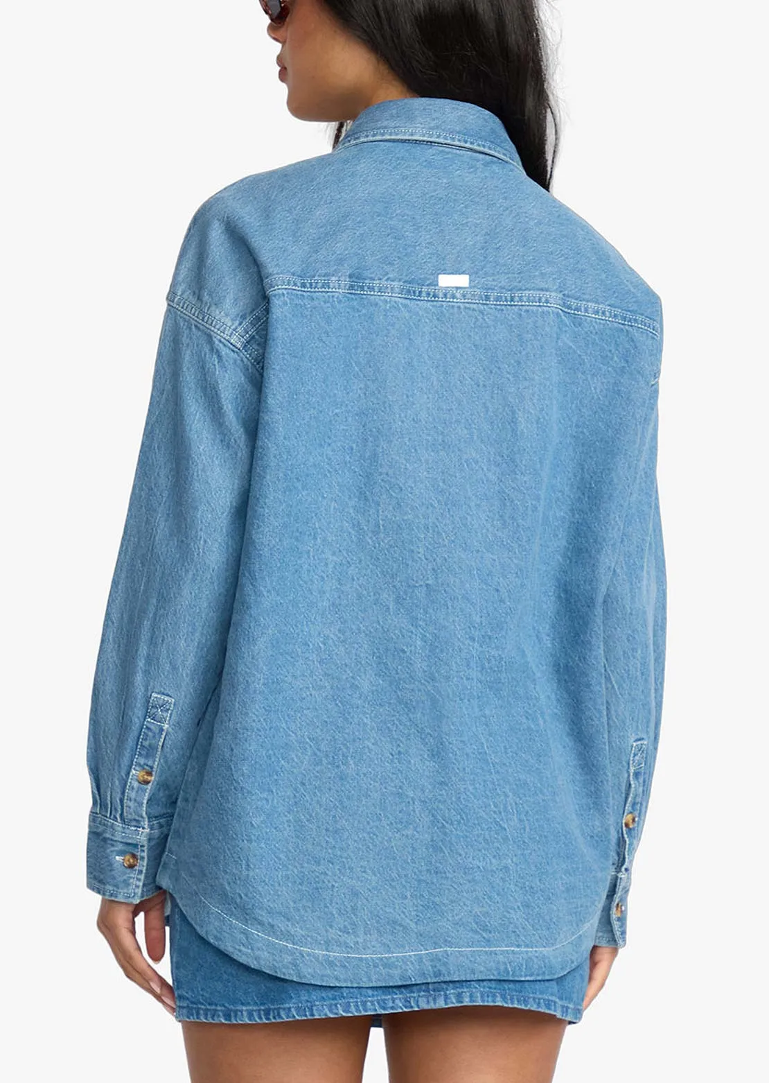 Billabong Women's Fadeaway Denim Shacket sold by Prfo product image thumbnail 3