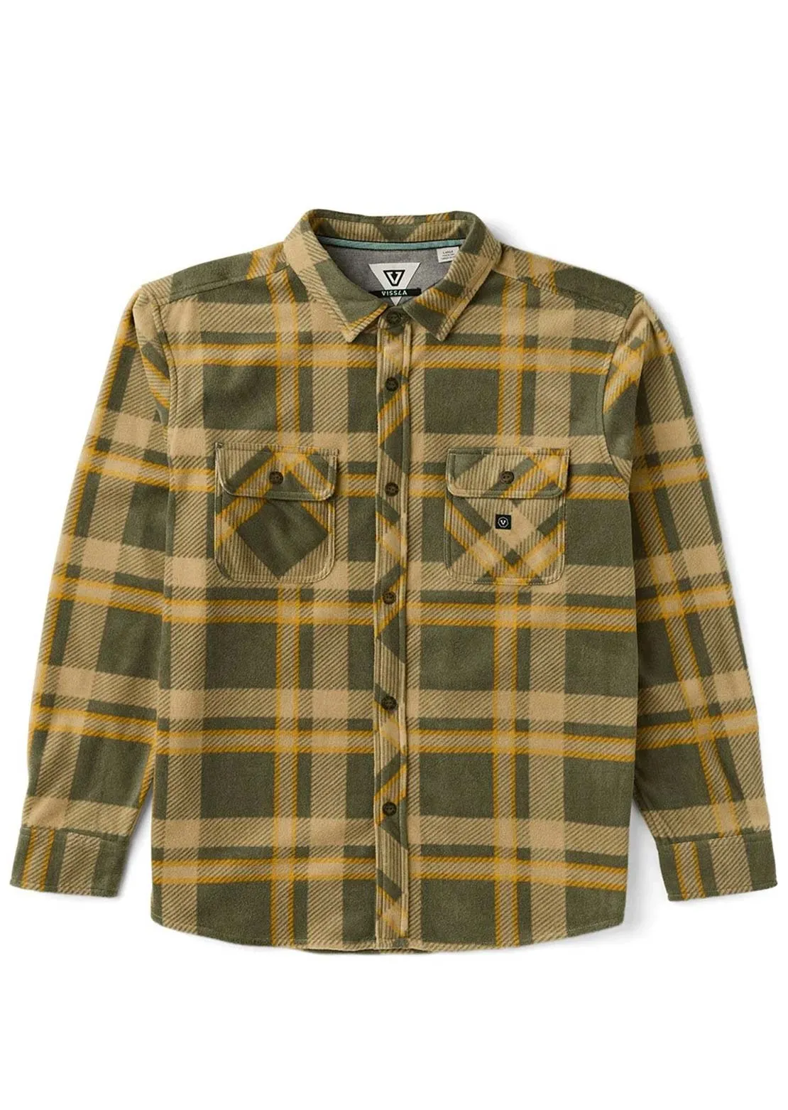 Vissla Men's Eco-Zy Long Sleeve Polar Flannel Button Up Shirt sold by Prfo