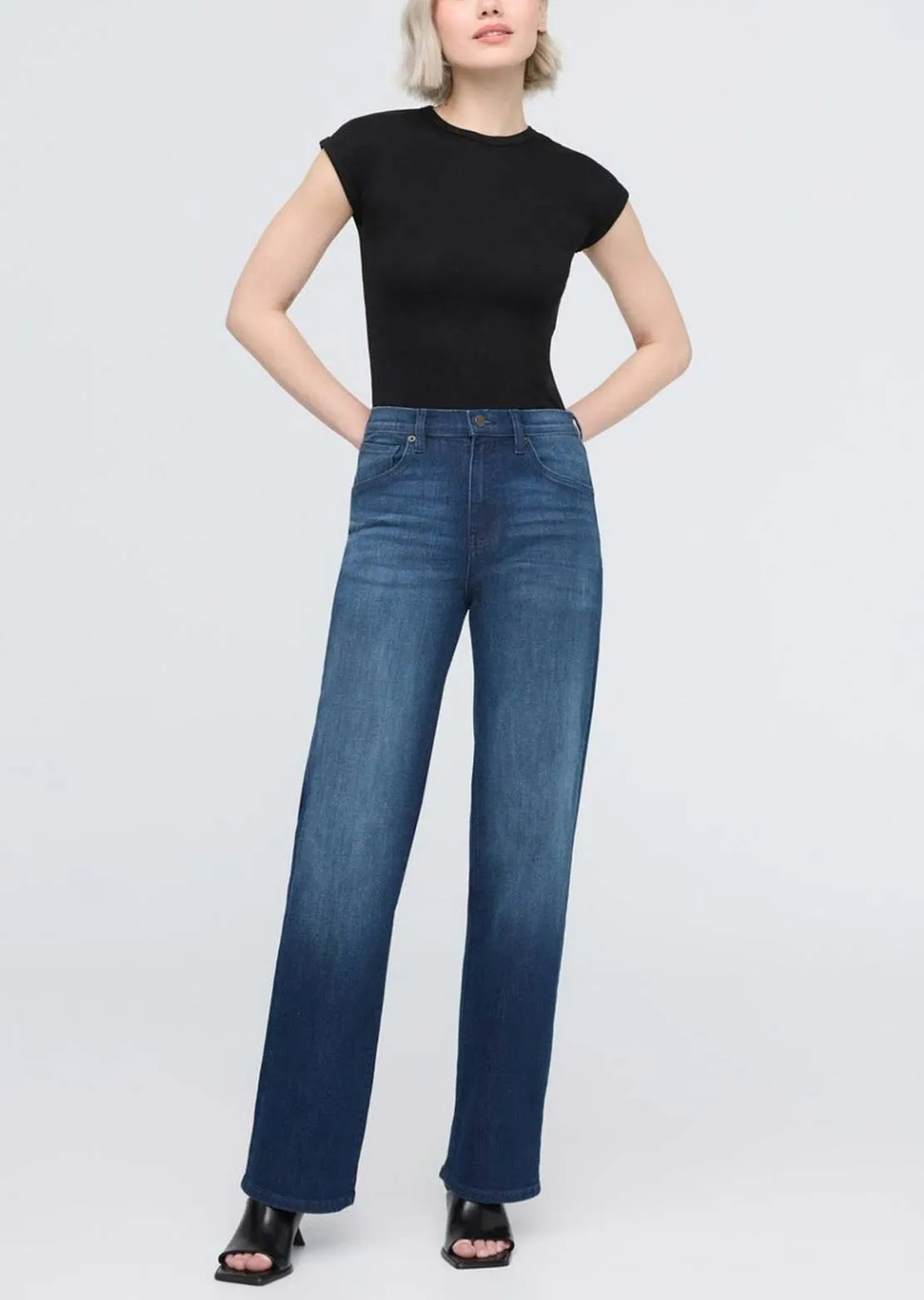 DUER Women's Performance Denim+ High Rise Straight Pants sold by Prfo product image thumbnail 4
