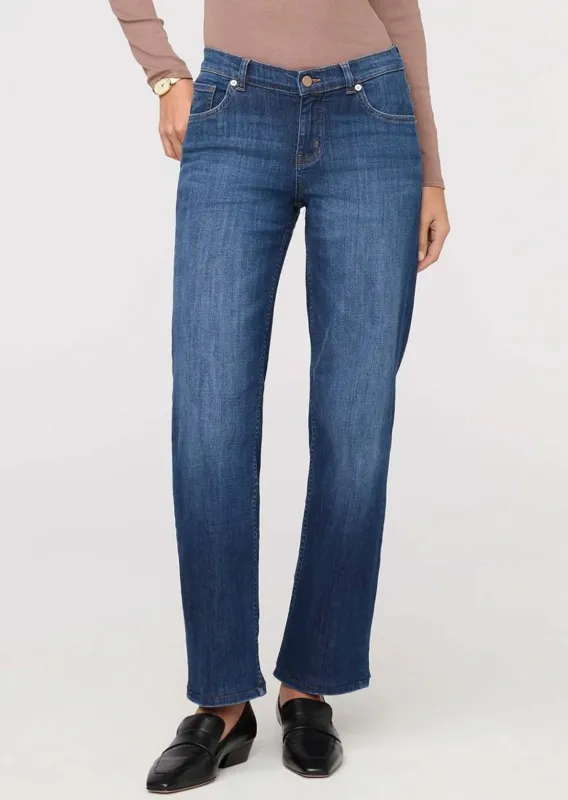 DUER Women's Performance Denim Mid Rise Straight Pants sold by Prfo