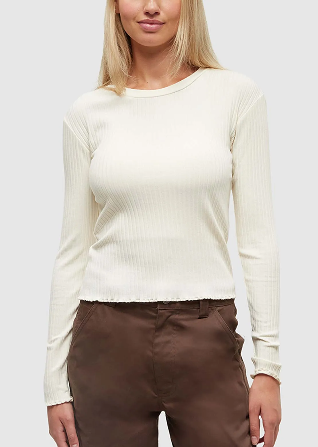 Tentree Women's Rib Lettuce Edge Longsleeve sold by Prfo