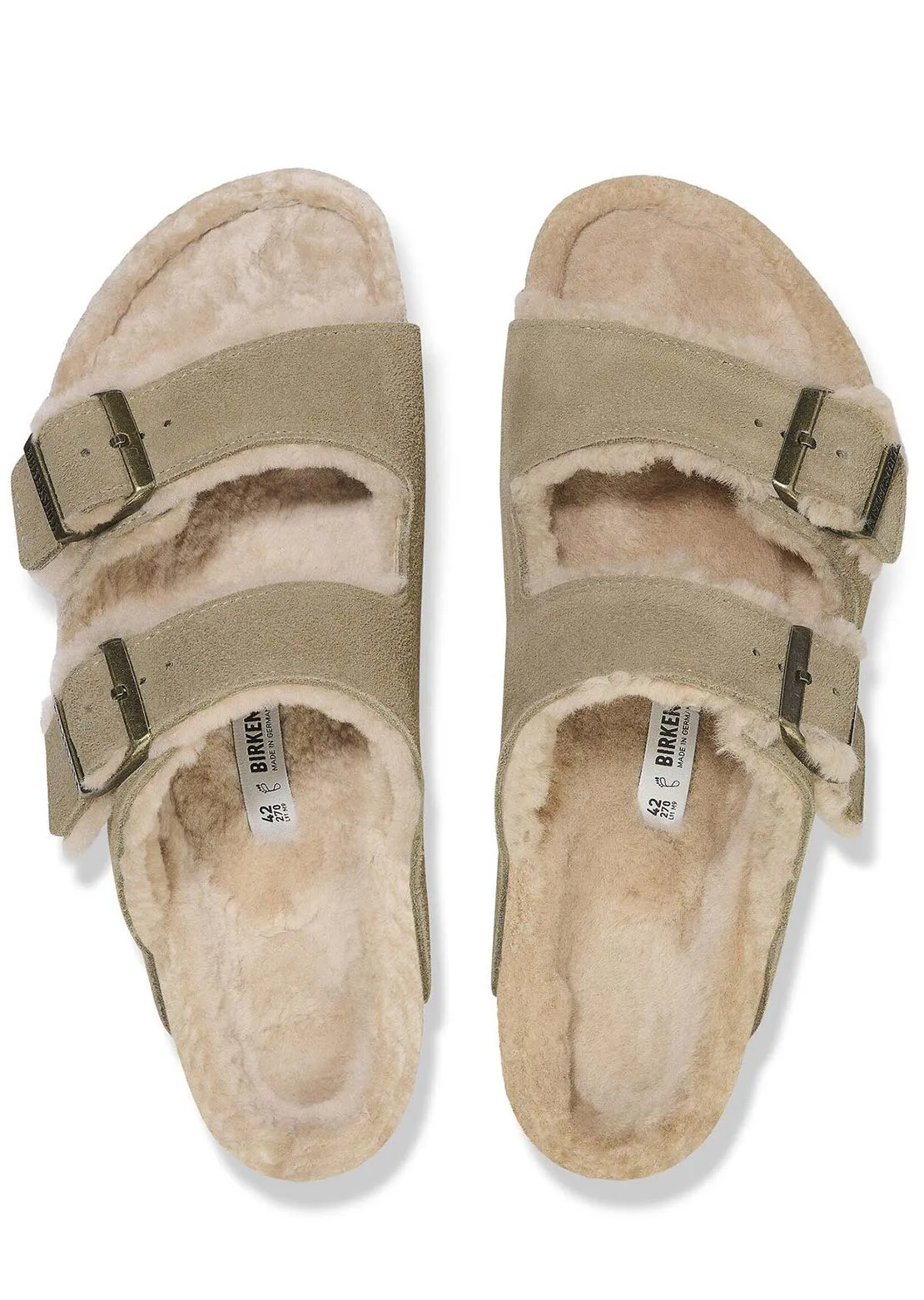Birkenstock Women's Arizona Shearling Suede/Shearling Narrow Sandals sold by Prfo product image thumbnail 4