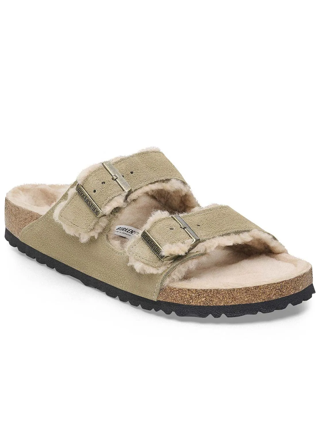 Birkenstock Women's Arizona Shearling Suede/Shearling Narrow Sandals sold by Prfo