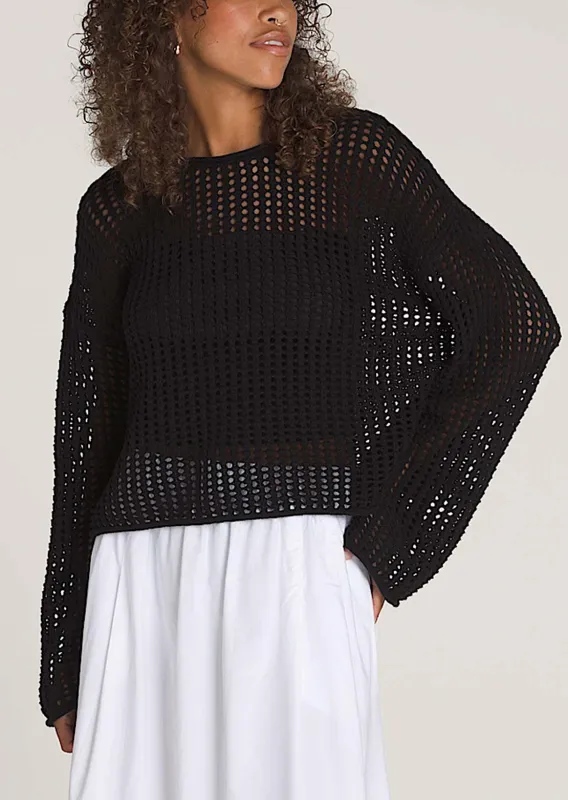 Vans Women's Mila Open Knit Crop Crewneck Sweater sold by Prfo