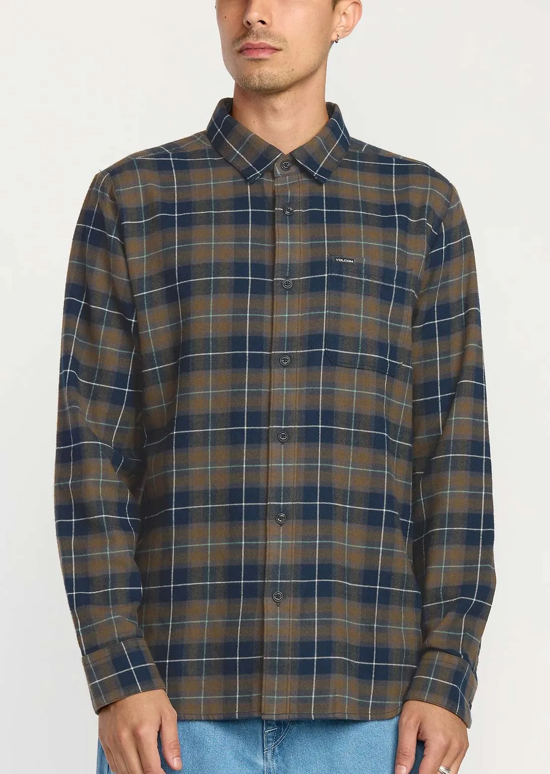 Volcom Men's Caden Plaid Long Sleeve Button Up Shirt sold by Prfo product image thumbnail 3