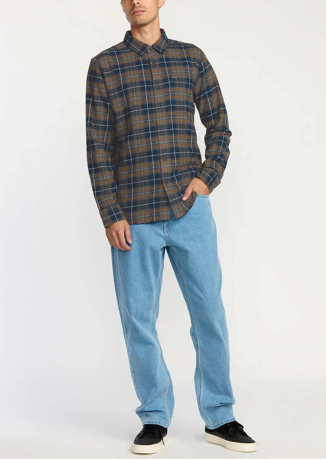 Volcom Men's Caden Plaid Long Sleeve Button Up Shirt sold by Prfo product image thumbnail 5