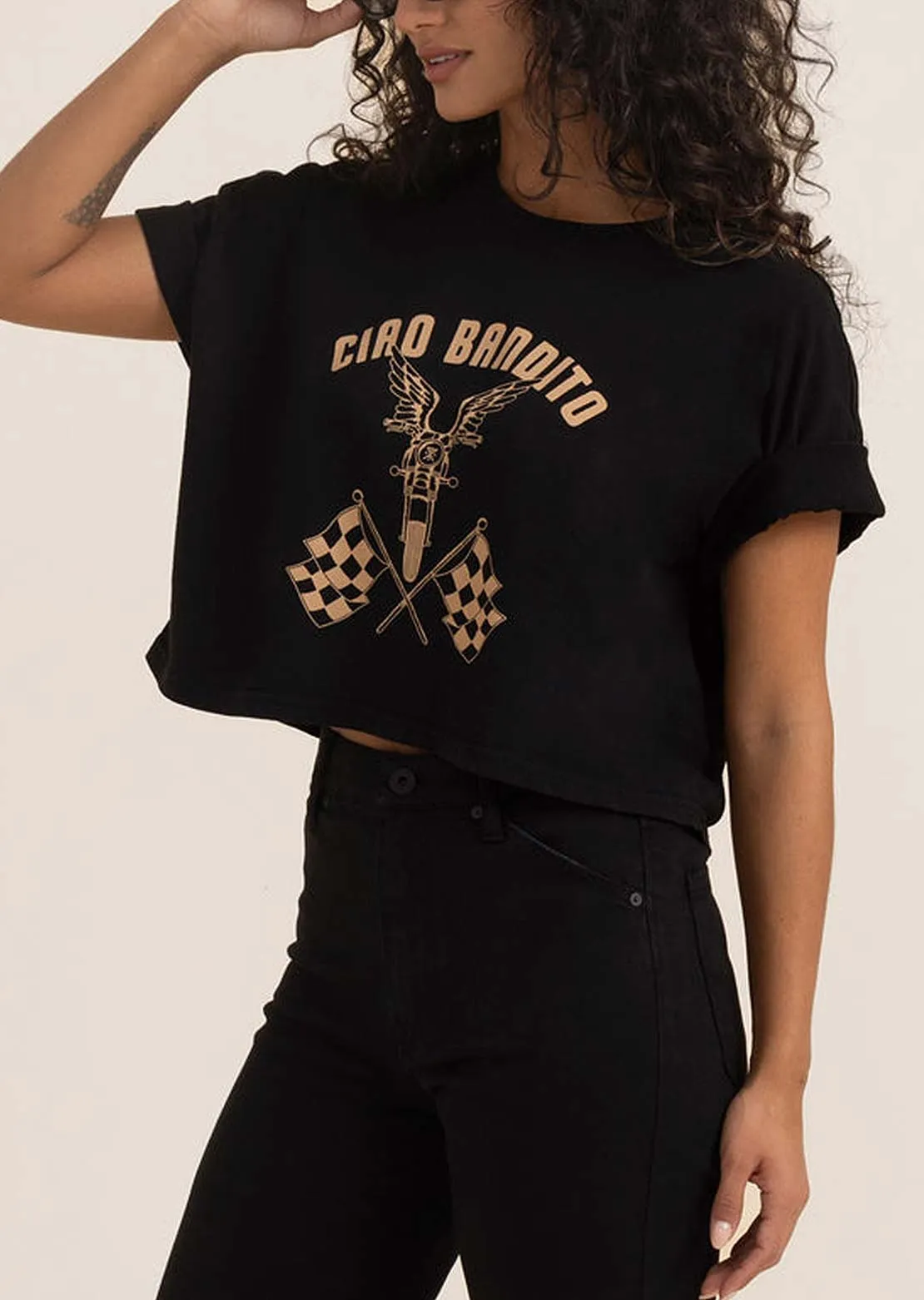 Roark Women's Ciao Cropped Boxy T-Shirt sold by Prfo product image thumbnail 2