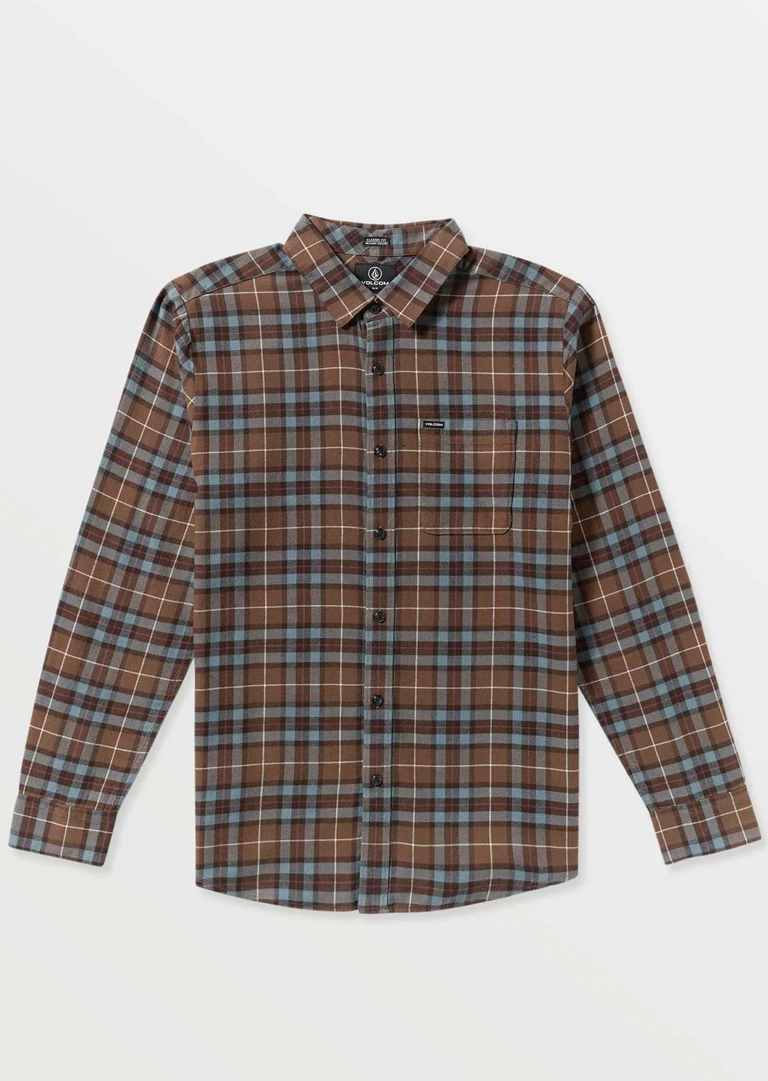 Volcom Men's Caden Plaid Long Sleeve Button Up Shirt sold by Prfo