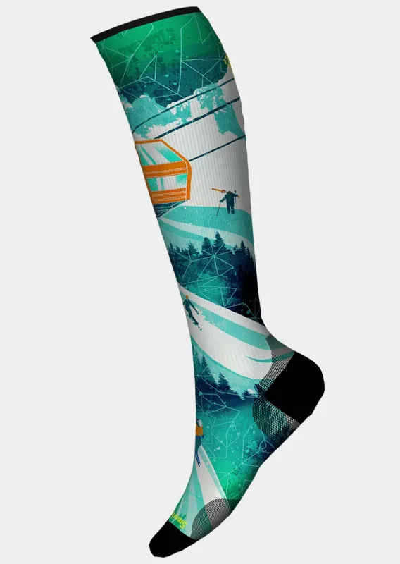Smartwool Men's Ski Zero Cushion Ski Day Print OTC Socks made by Smartwool