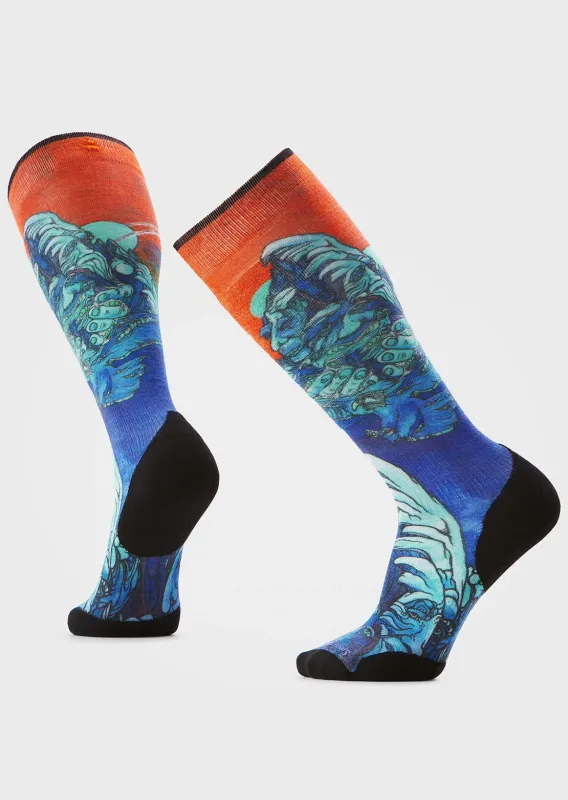 Smartwool Men’s Ski Targeted Cushion Winter Haze Print OTC Socks sold by Prfo