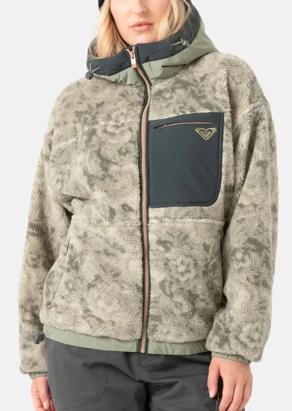 Roxy Women's Everest Full Zip Hooded Sherpa Jacket sold by Prfo