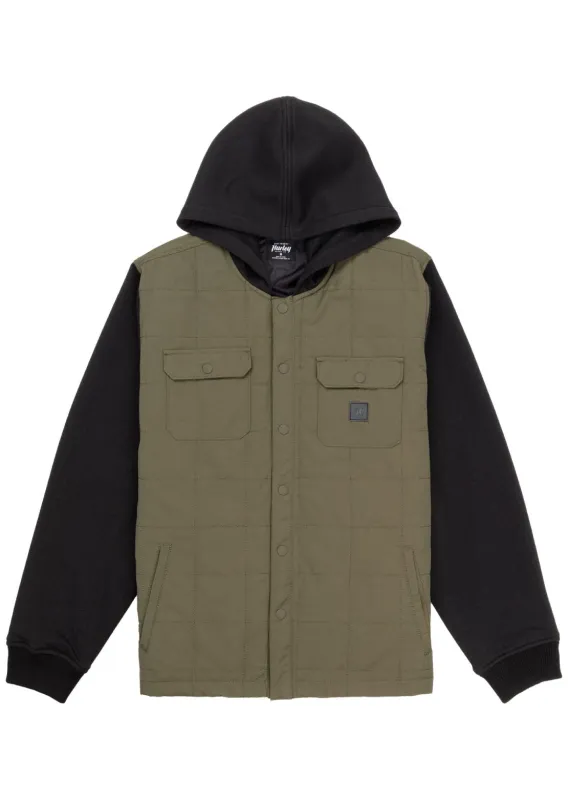 Hurley Men's Santa Cruz Quilted Hooded Jacket made by Hurley