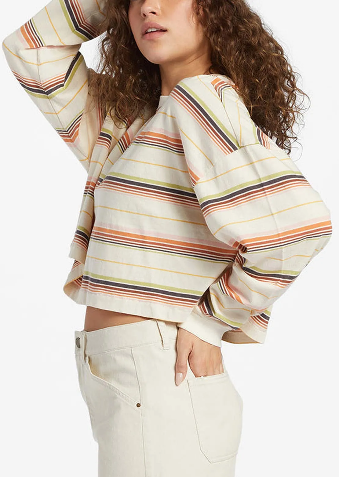 Billabong Women's Beach Boyfriend Stripe T-Shirt sold by Prfo product image thumbnail 2