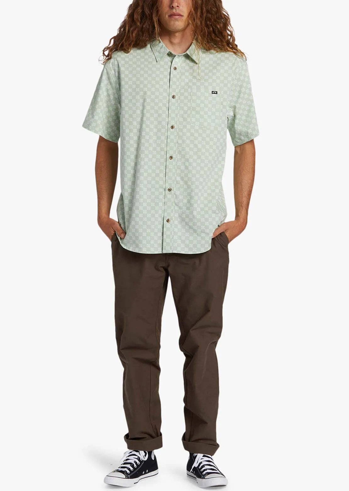 Billabong Men's Sundays Mini Button Up Shirt sold by Prfo product image thumbnail 4