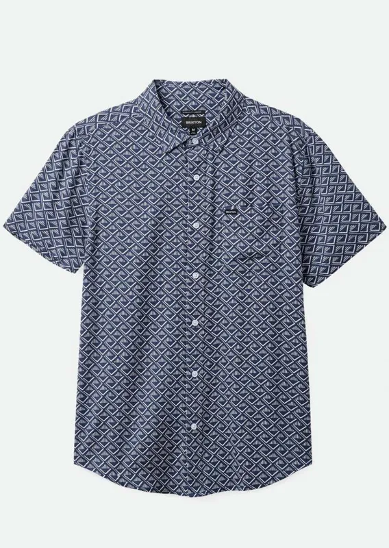 Brixton Men's Charter Print Short Sleeve Woven Button Up Shirt sold by Prfo