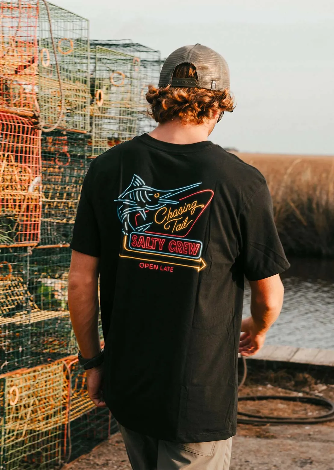 Salty Crew Men's Neon Sign T-Shirt sold by Prfo product image thumbnail 3