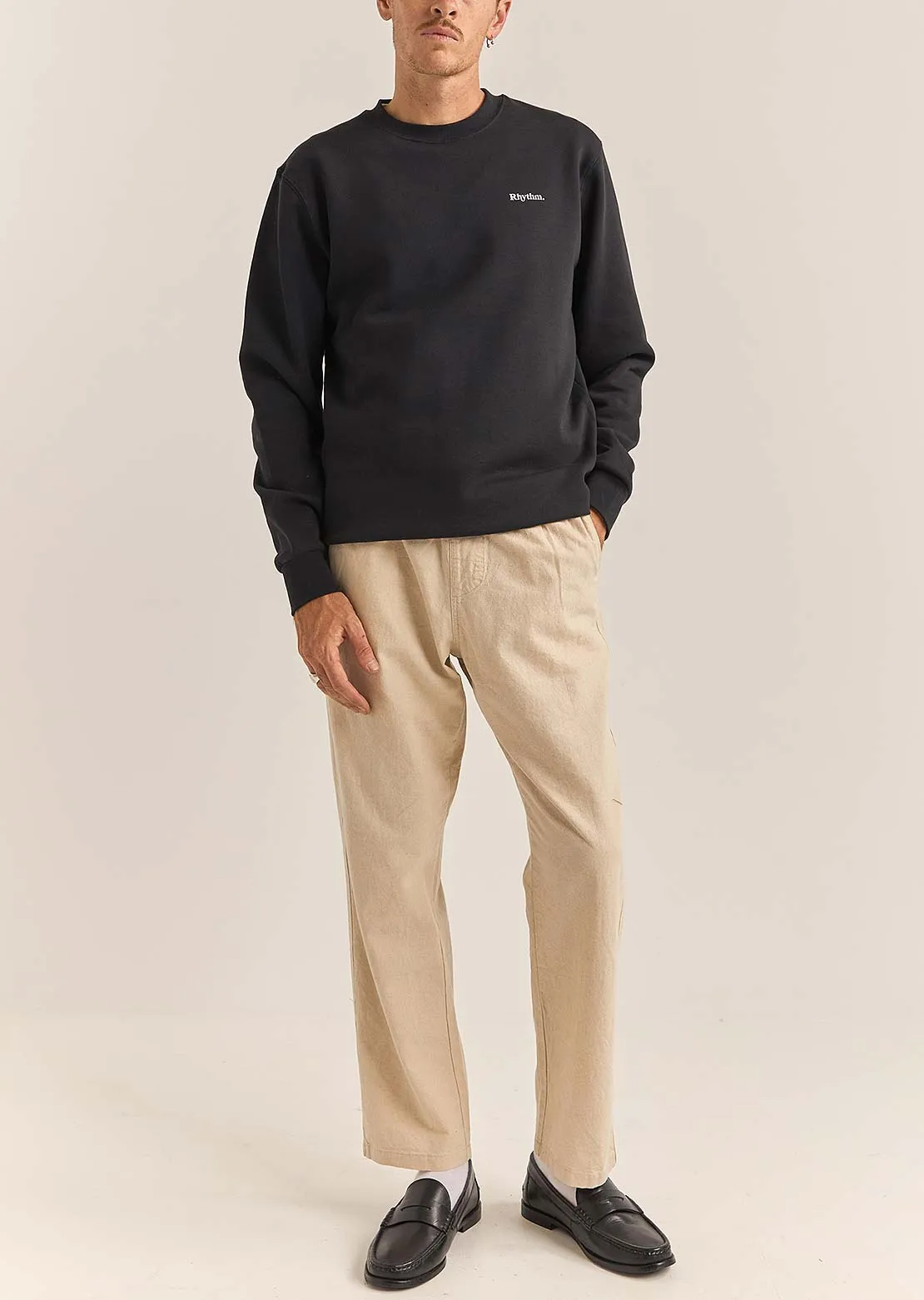 Rhythm Men's Brand Fleece Crewneck Sweater sold by Prfo product image thumbnail 4