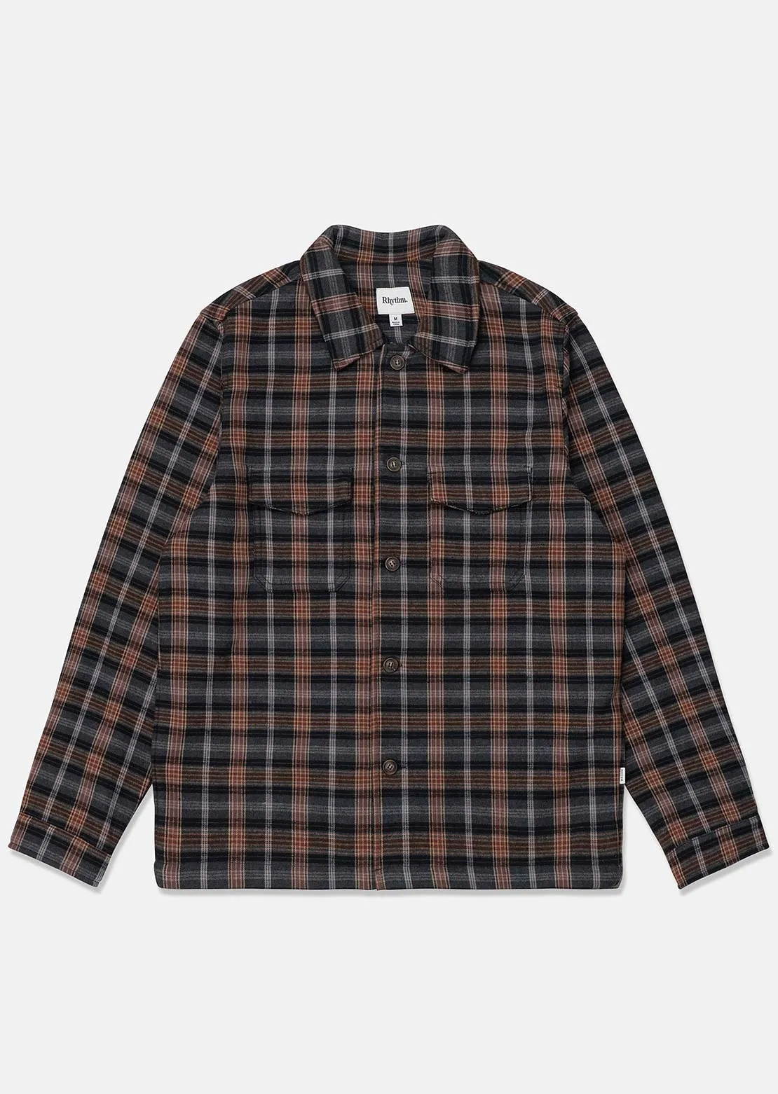 Rhythm Men's Polar Bond Long Sleeve Flannel Button Up Shirt sold by Prfo