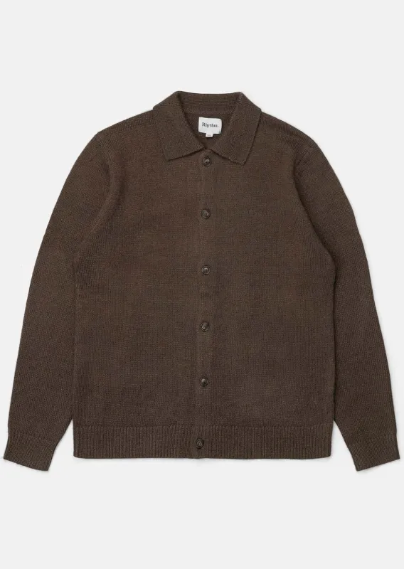 Rhythm Men's Mohair Knit Button Up Shirt made by Rhythm.