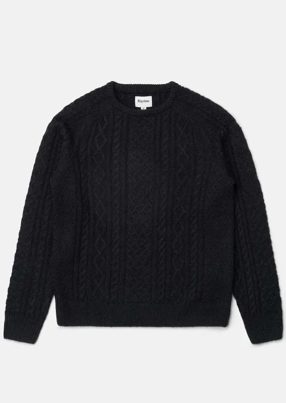 Rhythm Men's Mohair Fisherman's Knit Sweater sold by Prfo
