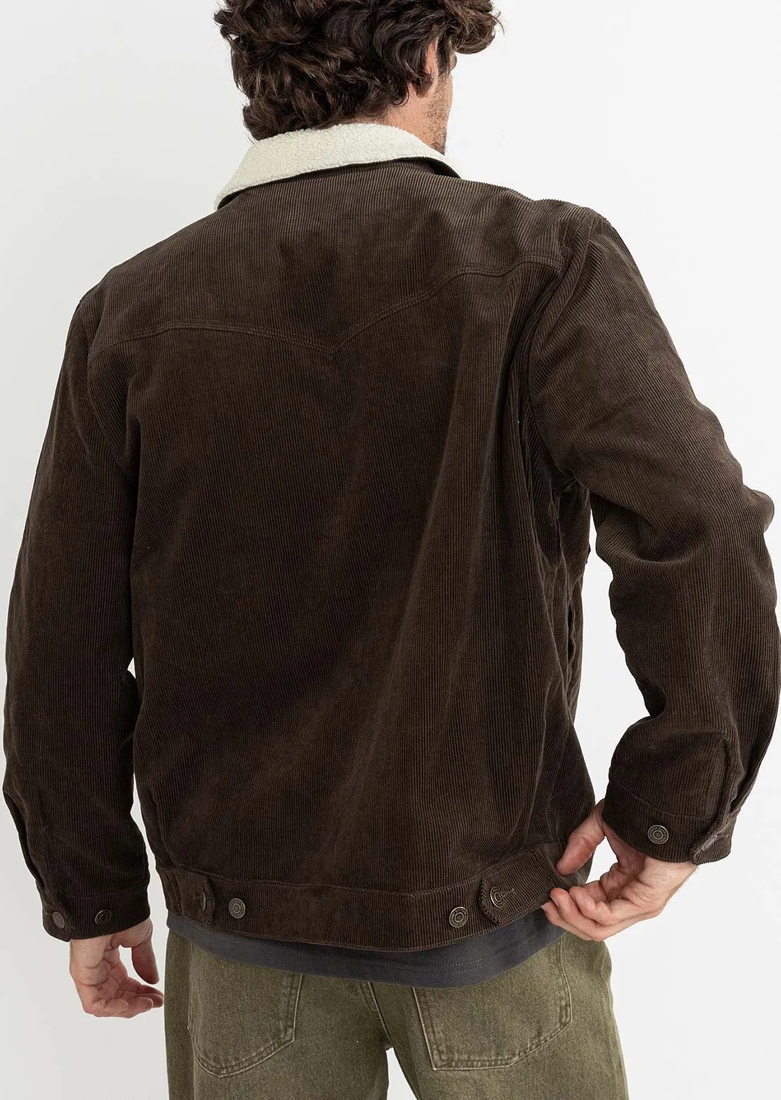 Rhythm Men's Flannel Lined Cord Trucker Jacket sold by Prfo product image thumbnail 3