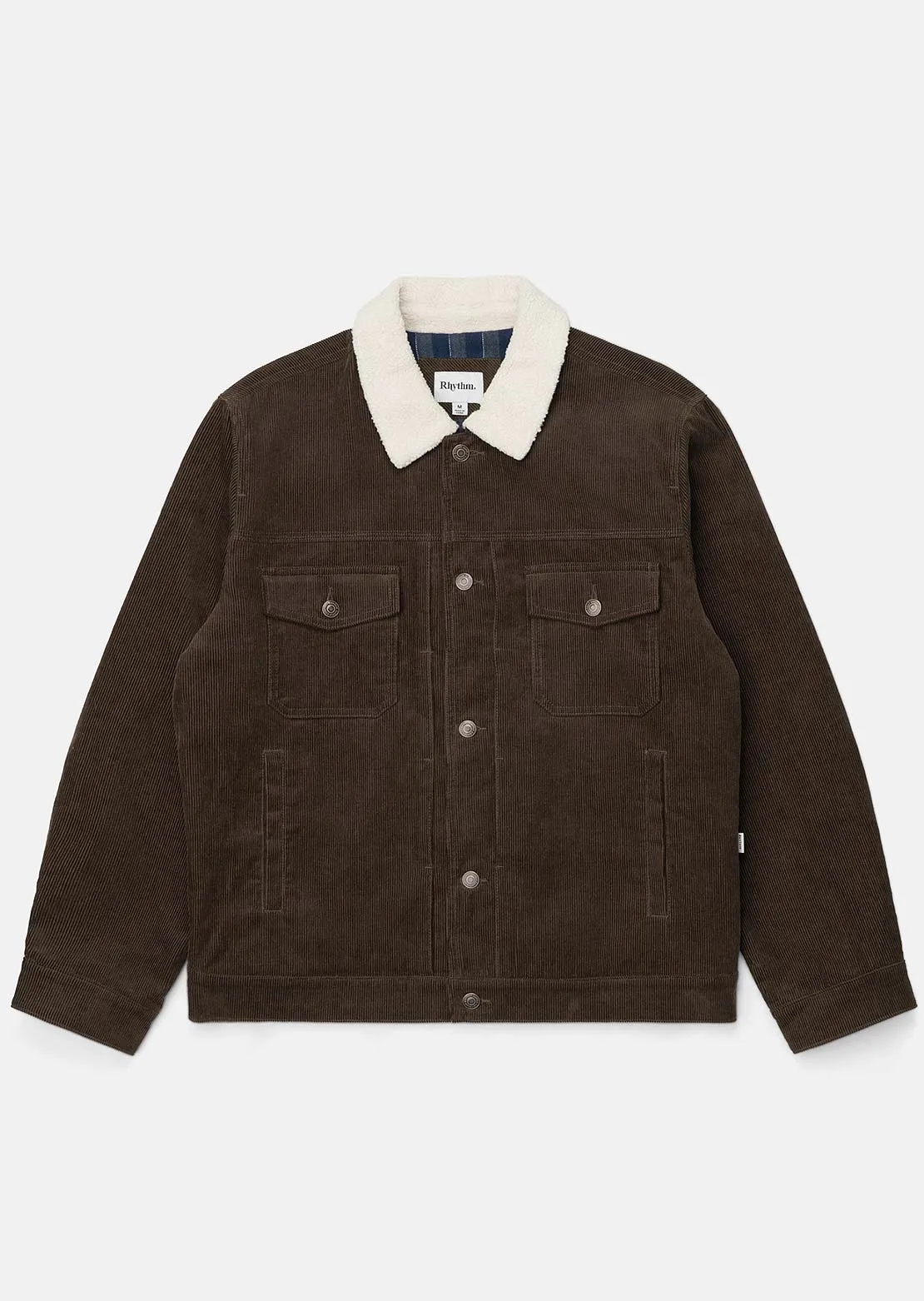 Rhythm Men's Flannel Lined Cord Trucker Jacket sold by Prfo