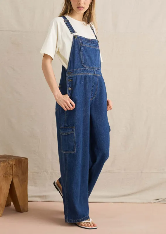 Rhythm Women's Charlie Wide Leg Cargo Overall Jumpsuit sold by Prfo